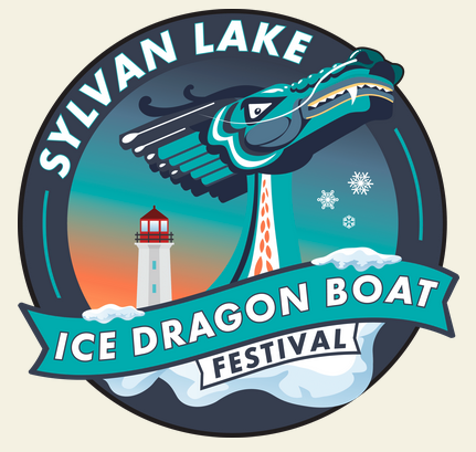 Sylvan Lake Ice Dragon Boat Festival Logo 2023